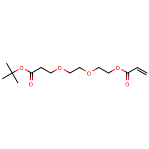 Chemical structure of Acrylate-PEG3-t-butyl ester , CAS 1807518-62-2, AChemBlock Y231727