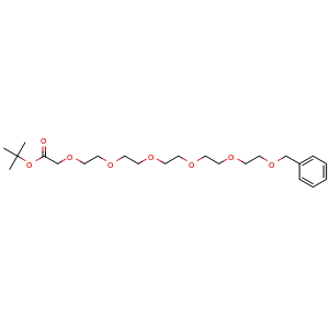 Chemical structure of Benzyl-PEG5-CH2CO2tBu , CAS 1807537-31-0, AChemBlock Y231733
