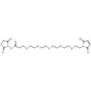 Chemical structure of Mal-PEG5-NHS ester , CAS 1807537-42-3, AChemBlock Y231735