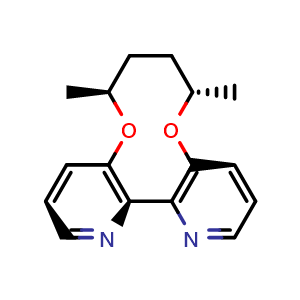 Chemical structure of (6S,9S,14aR)-6,9-Dimethyl-6,7,8,9-tetrahydro-[1,6]dioxecino[3,2-b:4,5-b']dipyridine , CAS 1808220-75-8, AChemBlock Y231740