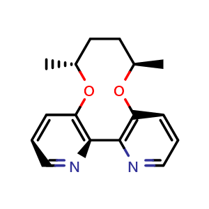 Chemical structure of (6R,9R,14aS)-6,9-Dimethyl-6,7,8,9-tetrahydro-[1,6]dioxecino[3,2-b:4,5-b']dipyridine , CAS 1808221-00-2, AChemBlock Y231742