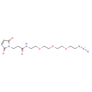 Chemical structure of Azido-PEG3-Maleimide , CAS 1858264-36-4, AChemBlock Y231750