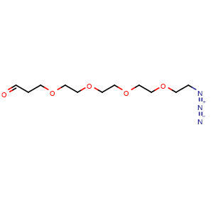 Chemical structure of N3-PEG4-CHO , CAS 2030118-14-8, AChemBlock Y231768
