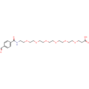 Chemical structure of Ald--Ph-PEG6-acid , CAS 2055013-55-1, AChemBlock Y231772