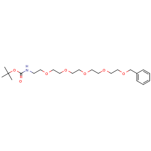 Chemical structure of Benzyl-PEG5-NHBoc , CAS 2064292-55-1, AChemBlock Y231782