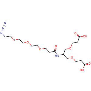 1-azido-14-((2-carboxyethoxy)methyl)-12-oxo-3,6,9,16-tetraoxa-13-azanonadecan-19-oic acid