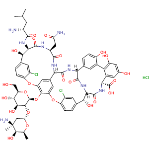 Chemical structure of Norvancomycin hydrochloride , CAS 213997-73-0, AChemBlock Y231799