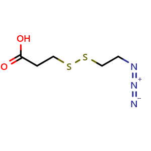 Chemical structure of Azido-PEG1-S-S-acid , CAS 2228857-32-5, AChemBlock Y231815