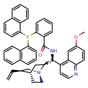 Chemical structure of 2-(Di-1-naphthalenylphosphino)-N-[(8¦Á,9S)-6¡ä-methoxycinchonan-9-yl]benzamide , CAS 2407524-45-0, AChemBlock Y231847