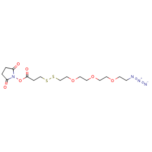 Chemical structure of Azido-PEG3-SS-NHS , CAS 2446160-73-0, AChemBlock Y231858