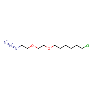 Chemical structure of Azido-PEG2-C6-Cl , CAS 2568146-55-2, AChemBlock Y231870