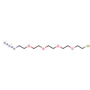 Chemical structure of Thiol-PEG5-azide , CAS 2720615-82-5, AChemBlock Y231890