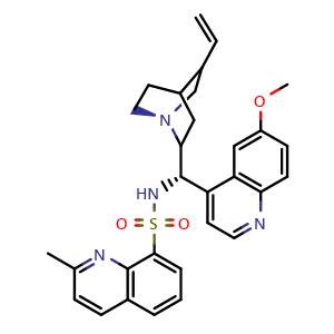 Chemical structure of N-[(9S)-6¡ä-Methoxycinchonan-9-yl]-2-methyl-8-quinolinesulfonamide , CAS 2767002-34-4, AChemBlock Y231898