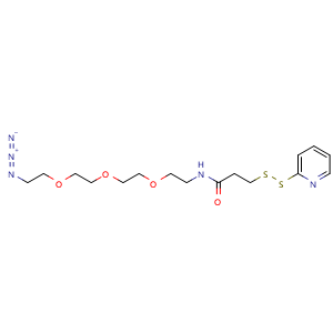 Chemical structure of N3-PEG3-S-S-OPSS , CAS 2806047-34-5, AChemBlock Y231901