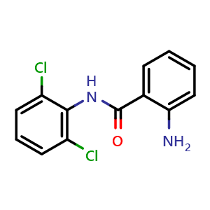 Chemical structure of 2-amino-N-(2,6-dichlorophenyl)benzamide , CAS 34489-94-6, AChemBlock Y231927