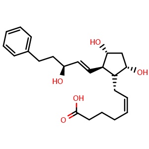 Chemical structure of Bimatoprost acid , CAS 38344-08-0, AChemBlock Y231934