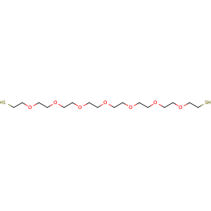 Chemical structure of Thiol-PEG8-Thiol , CAS 50729-71-0, AChemBlock Y231952