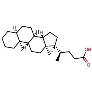 Chemical structure of 5Beta-cholanicacid , CAS 546-18-9, AChemBlock Y231959
