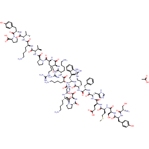 Chemical structure of Tetracosactide acetate , CAS 60189-34-6, AChemBlock Y231970