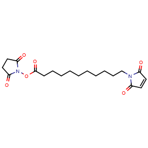 Chemical structure of Maleimide-C10-NHS ester , CAS 87981-04-2, AChemBlock Y232016