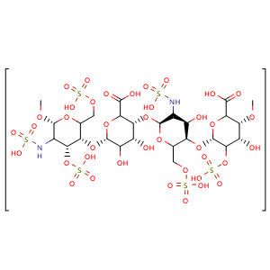 Chemical structure of Heparan Sulfate , CAS 9050-30-0, AChemBlock Y232020