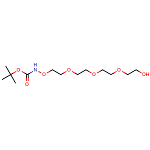 Chemical structure of t-Boc-Aminoxy-PEG4-alcohol , CAS 918132-14-6, AChemBlock Y232027