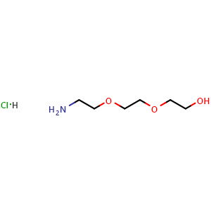 Chemical structure of Amino-PEG3-alcohol hydrochloride , CAS 92505-84-5, AChemBlock Y232029