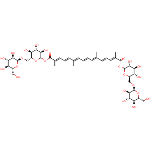 Chemical structure of Gardenia yellow , CAS 94238-00-3, AChemBlock Y232034