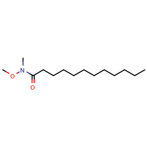 Chemical structure of N-Methoxy-N-methyldodecanamide , CAS 943346-53-0, AChemBlock Y232036