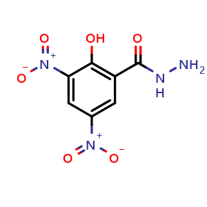 Chemical structure of 3,5-Dinitrosalicyl hydrazide , CAS 955-07-7, AChemBlock Y232041