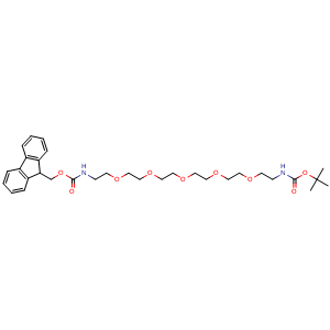 (9H-fluoren-9-yl)methyl tert-butyl (3,6,9,12,15-pentaoxaheptadecane-1,17-diyl)dicarbamate