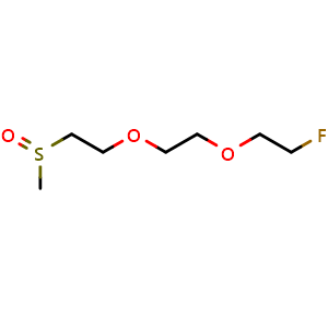 Chemical structure of 1-fluoro-2-(2-(2-(methylsulfinyl)ethoxy)ethoxy)ethane , AChemBlock Y232078