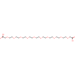 Chemical structure of 3,6,9,12,15,18,21,24,27,30-decaoxadotriacontanedioic acid , CAS 2250056-46-1, AChemBlock Y232130