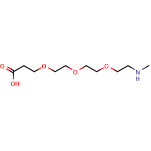 Chemical structure of 5,8,11-trioxa-2-azatetradecan-14-oic acid , AChemBlock Y232146