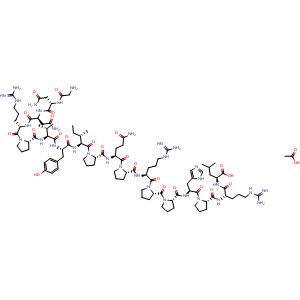 Chemical structure of Apidaecin IB acetate , AChemBlock Y232150