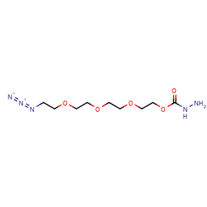 Chemical structure of Azido-PEG4-hydrazine , CAS 3026712-22-8, AChemBlock Y232158