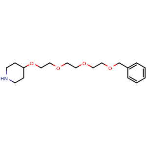 Chemical structure of Benzyl-PEG3-4-Hydroxypiperidine , AChemBlock Y232176
