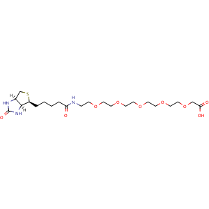 Chemical structure of Biotin PEG5-CH2COOH , AChemBlock Y232182