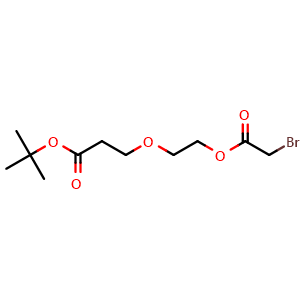 Chemical structure of Bromoacetic-PEG1-t-butyl ester , AChemBlock Y232210