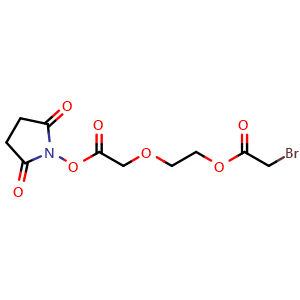 Chemical structure of Bromoacetic-PEG2-NHS ester , AChemBlock Y232211