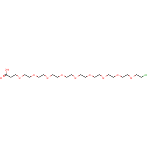 Chemical structure of Cl-PEG9-acid , AChemBlock Y232228
