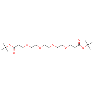 Chemical structure of di-tert-butyl 4,7,10,13-tetraoxahexadecanedioate , CAS 2100306-53-2, AChemBlock Y232238