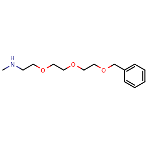 Chemical structure of Methylamino-PEG3-benzyl , AChemBlock Y232289
