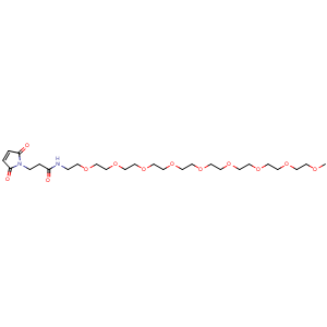 Chemical structure of Methyl-PEG9-Maleimide , AChemBlock Y232297
