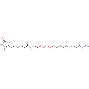 N-(15-hydrazineyl-15-oxo-3,6,9,12-tetraoxapentadecyl)-6-((4R,5S)-5-methyl-2-oxoimidazolidin-4-yl)hexanamide