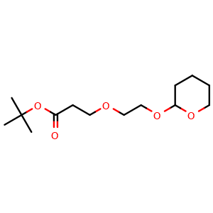 Chemical structure of THP-PEG1-t butyl ester , AChemBlock Y232424