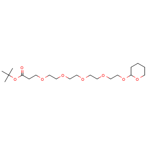 Chemical structure of THP-PEG4-t butyl ester , AChemBlock Y232430