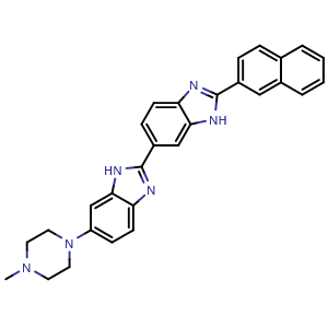 Chemical structure of Hoechst 33258 analog 5 , CAS 23491-55-6, AChemBlock Y232639