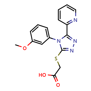 2-((4-(3-Methoxyphenyl)-5-(pyridin-2-yl)-4H-1,2,4-triazol-3-yl)thio)acetic acid