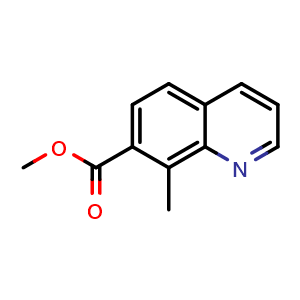 Chemical structure of Methyl 8-methylquinoline-7-carboxylate , CAS 1030846-94-6, AChemBlock Y232840